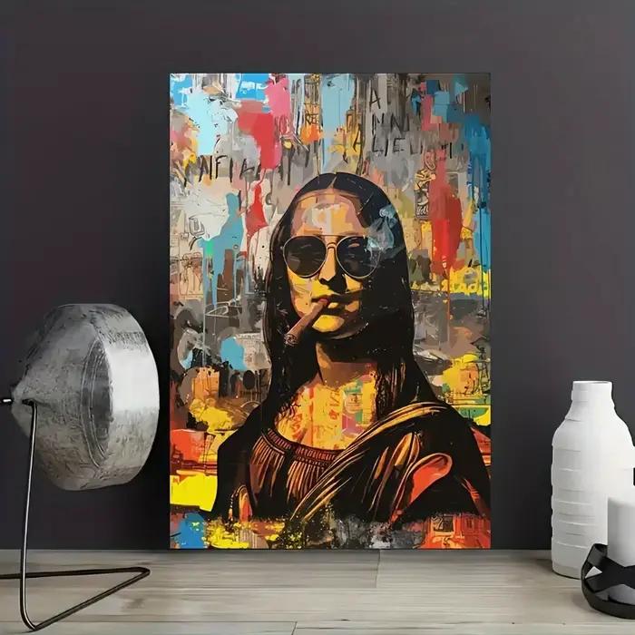Peinture sur toile créative Mona Lisa sans cadre