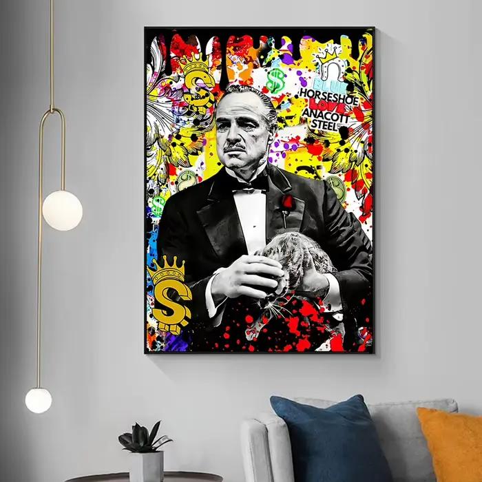 Graffiti Pop œuvre célèbre Portrait toile peinture affiches rue mur Art photo pour salon décoration de la maison
