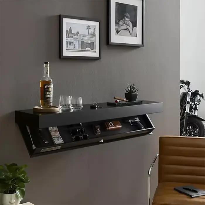 Étagère design de couleur unie avec compartiment Secret