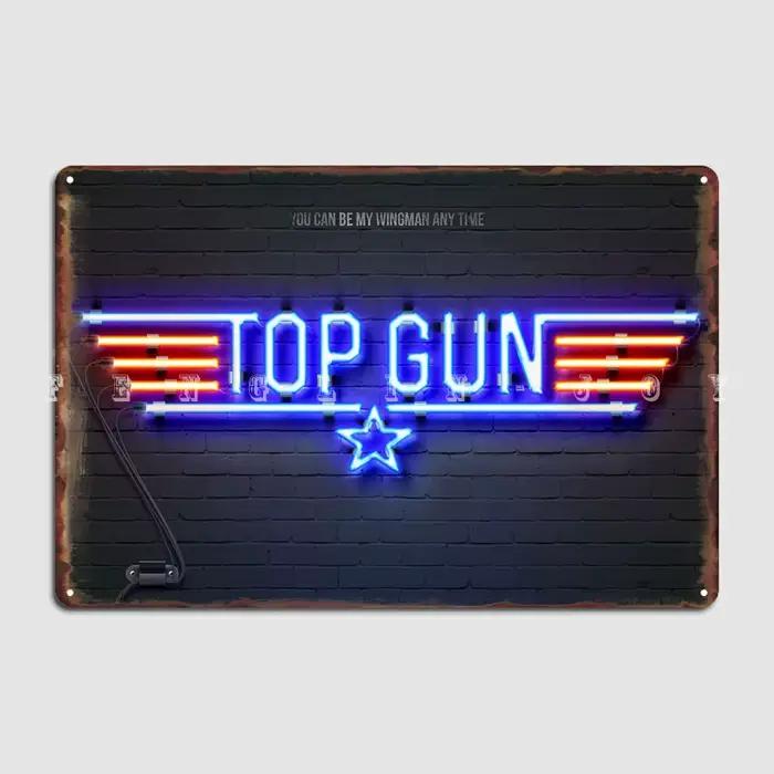 Top Gun affiche Plaque métallique Club Bar grotte décoration Plaques étain signe affiches