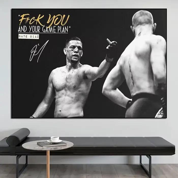 Affiche murale en toile HD avec image de la star de la boxe Nate Diaz