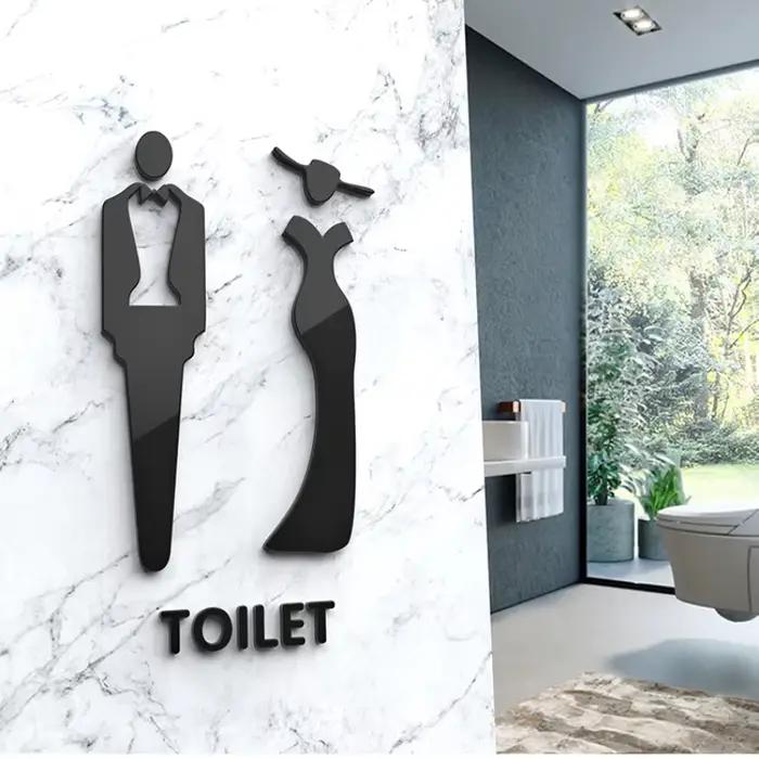 Autocollants muraux pour porte de salle de bain
