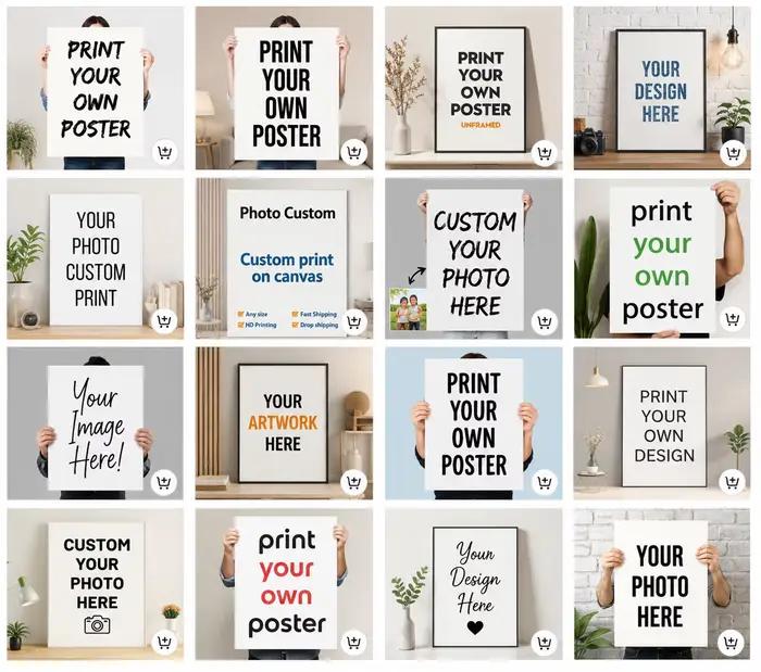 Affiches personnalisées avec photos de famille