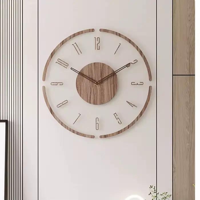 Horloge murale numérique flottante transparente créative