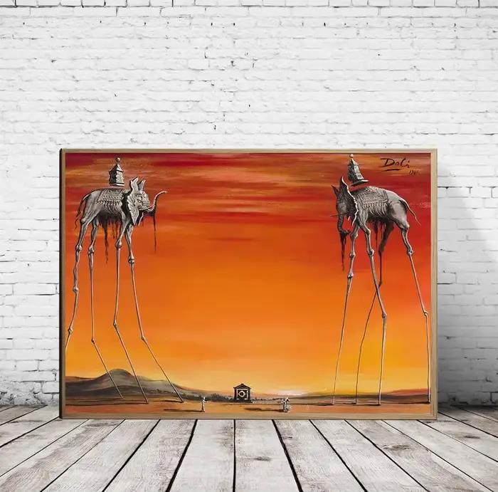 Affiches et imprimés surréalisme, œuvres d'art célèbres de Salvador Dali, peinture sur toile, images d'art murales pour décoration de salon et de maison