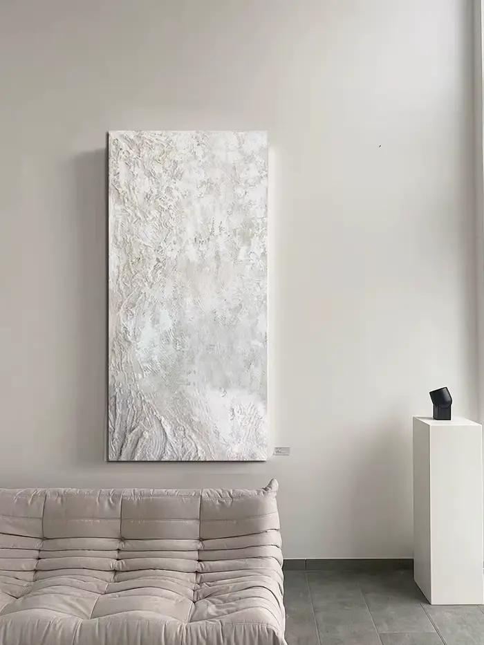Peinture murale abstraite texturée minimaliste