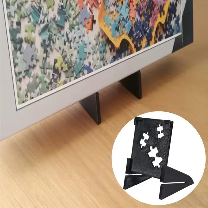 Support d'affichage de puzzle détachable et porte-affiche en plastique noir