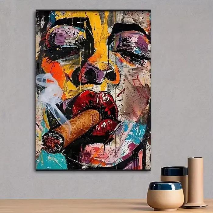 Peinture de visage de femme cubisme Pop Art