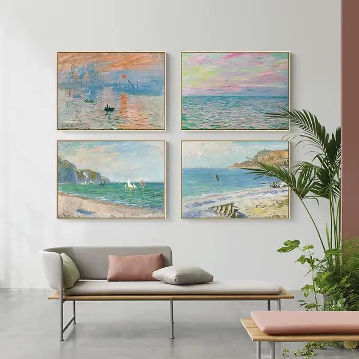 Peinture décorative moderne abstraite de Monet