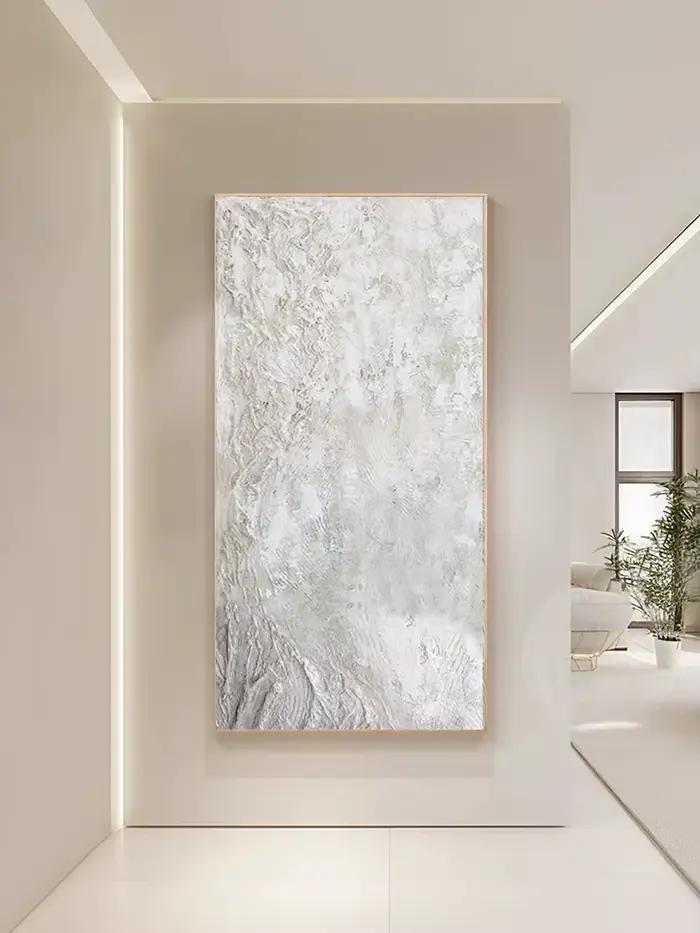 Peinture murale abstraite texturée minimaliste