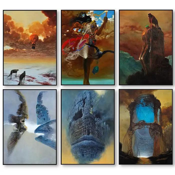 Affiches de peinture sur toile de corne de surréalisme célèbre par Zdzislaw Beksinski