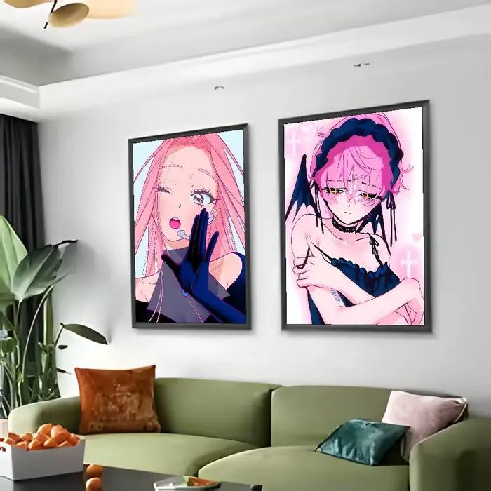 Affiche de scène Alien Anime, peinture artistique avec imprimés, décoration de maison, chambre à coucher, salon, cadeau