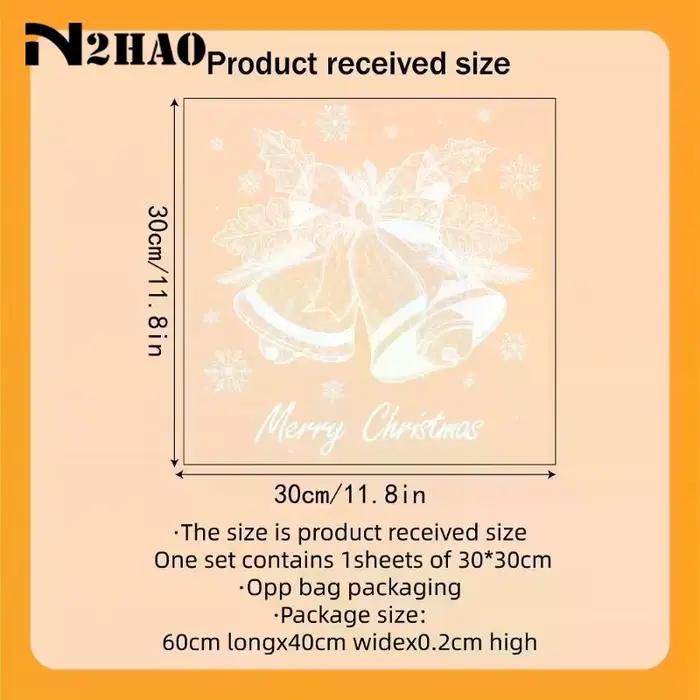 Autocollant flocon de neige cloche blanche de noël
