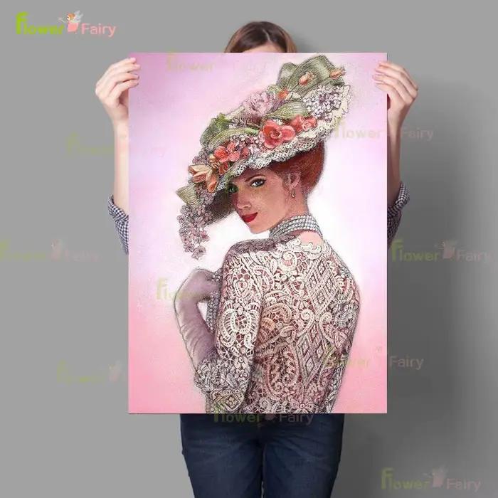 Lady Victoria victorien élégance romantique femme mur Art toile peinture affiche mur photos pour salon maison sans cadre