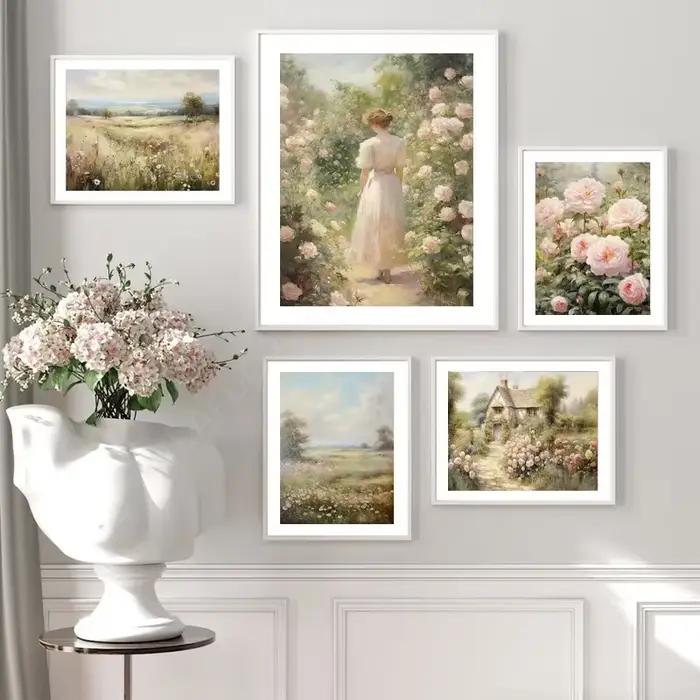 Peinture à l'huile d'art vintage du 19ème siècle