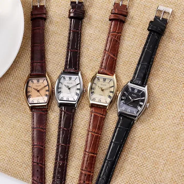 Horloge à Quartz japonaise en cuir véritable, rétro, classique, montre pour hommes, montre pour femme, montre pour hommes, pour Couple, Business, boîte Julius, cadeau pour amoureux
