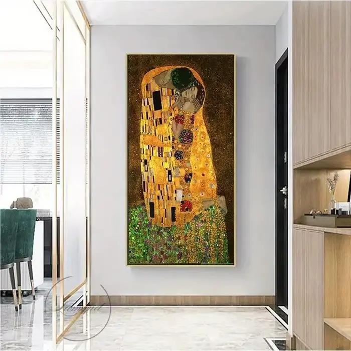Toile d'amoureux du baiser Gustav Klimt