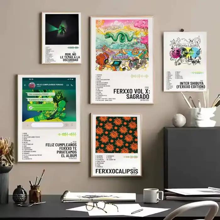 F-feid Album affiche autocollants HD peinture auto-adhésive Art pour chambre salon décor à la maison moderne Stickers muraux cadeau