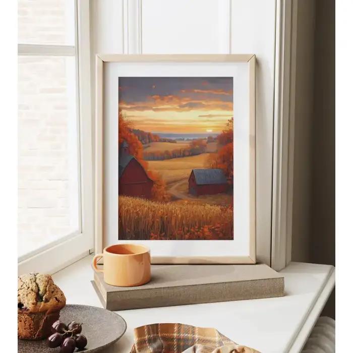 Affiche de paysage naturel d'automne