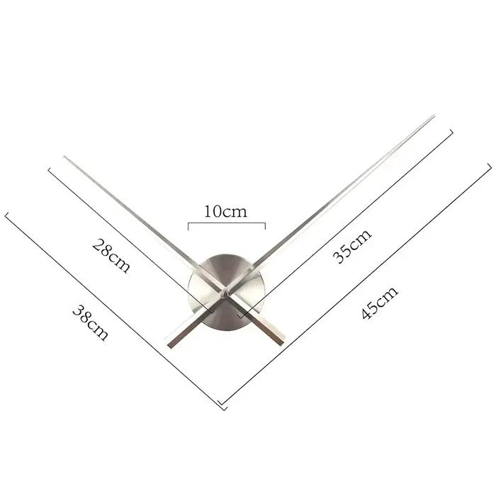Kit d'horloge murale DIY de grande taille - Mécanisme à quartz avec aiguilles d'heures