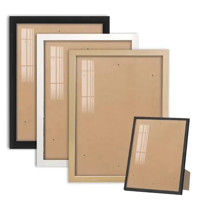 21x30 cm noir et blanc Grain de bois couleur cadre Photo affiche toile