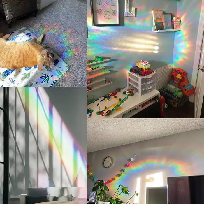 Autocollants Muraux Attrape-Soleil Arc-en-Ciel