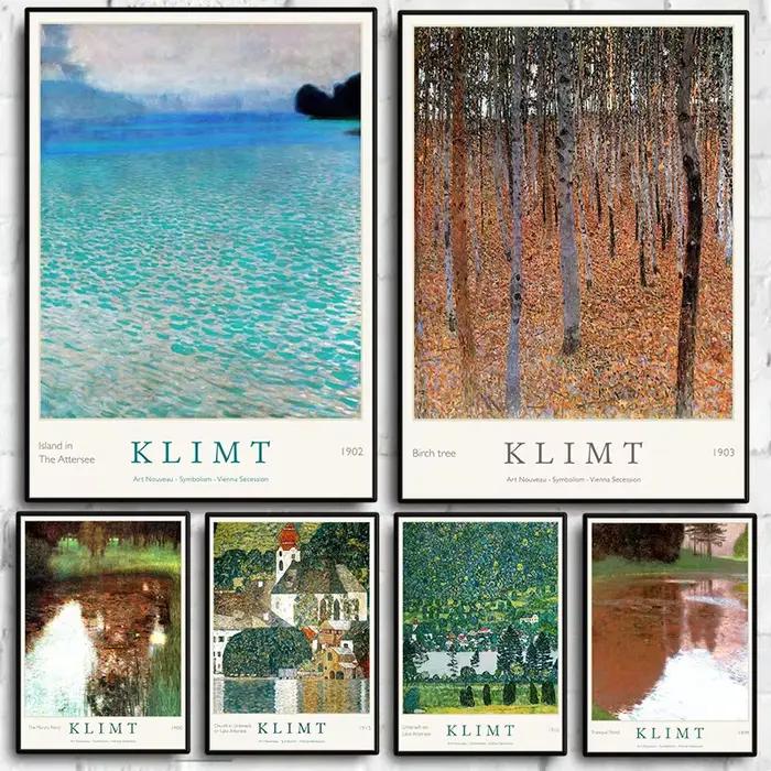 Affiche d'exposition d'impression d'art Gustav Klimt