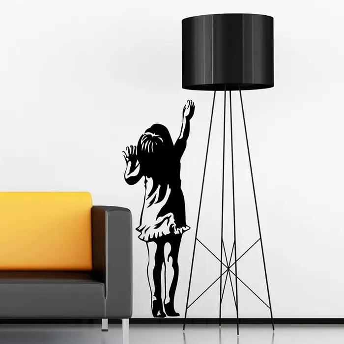 Banksy-Autocollant de petite porte pour fille