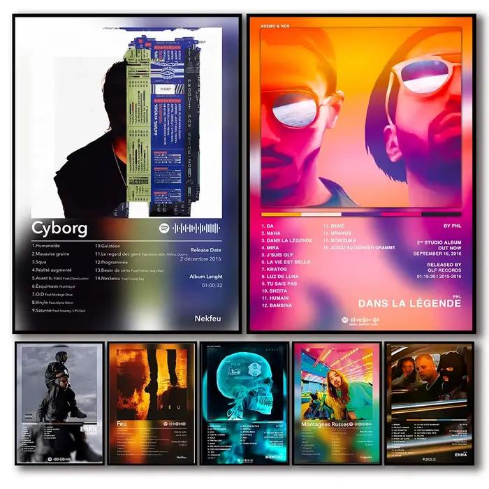 Affiche d'album de musique Pop Rap français