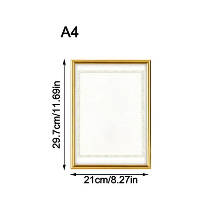 Cadre décoratif A4 en PVC pour certificat