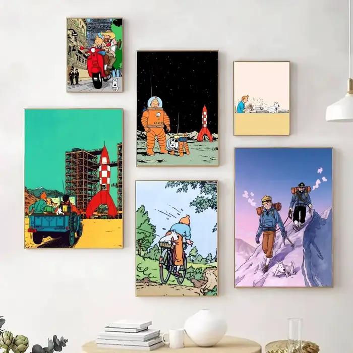 Affiche de Manga d'aventure t-taches de bande dessinée classique