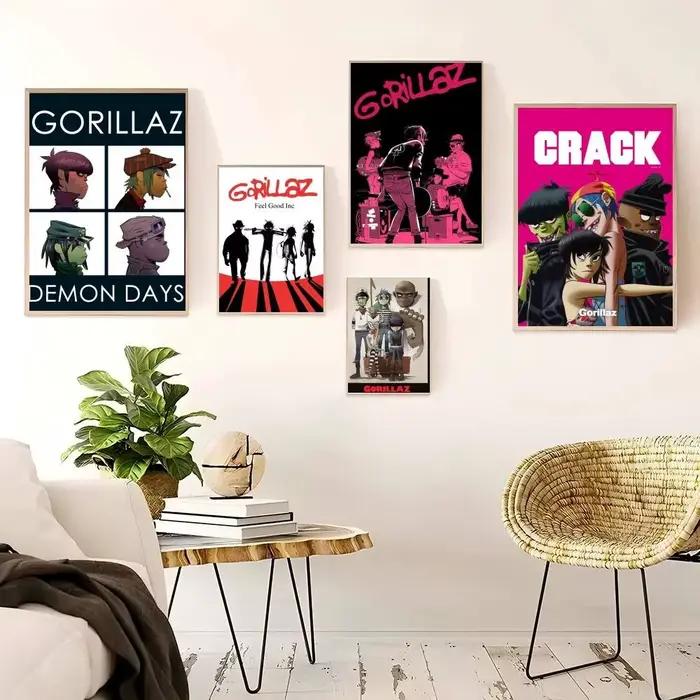 Affiche murale de groupe de Rock Gorillaz
