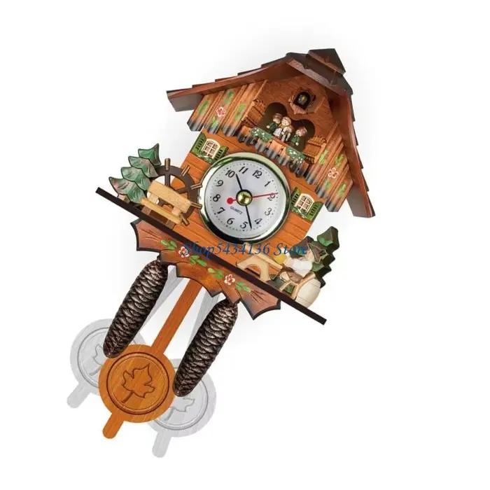 H7ED – horloge à coucou en bois artisanale