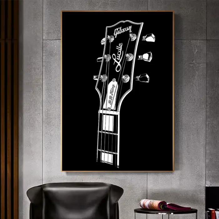 Affiche de dessin de guitare
