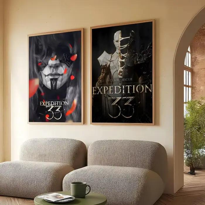 C-Clair Obscur Expedition 33 Poster autocollant mural amovible pour salon