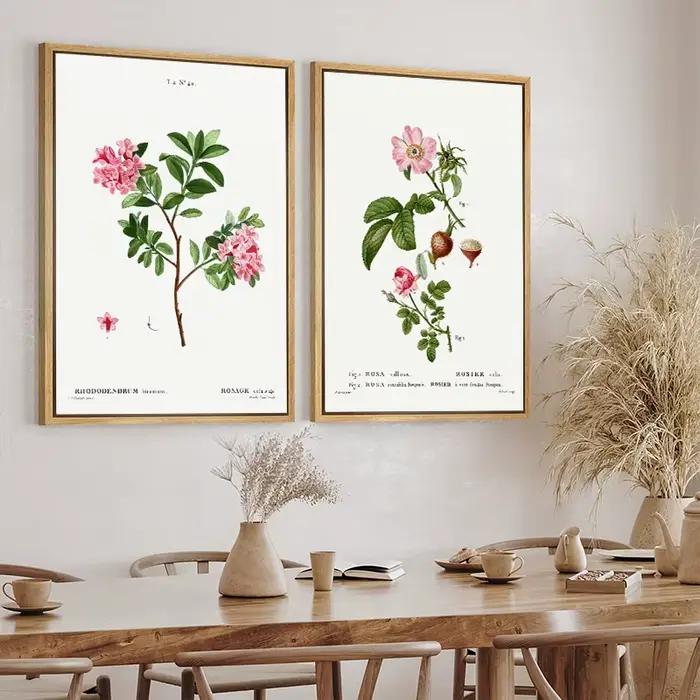 Vintage Botanical Studies Canvas Painting