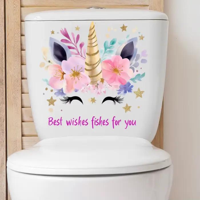 Autocollants muraux licorne pour enfants et filles
