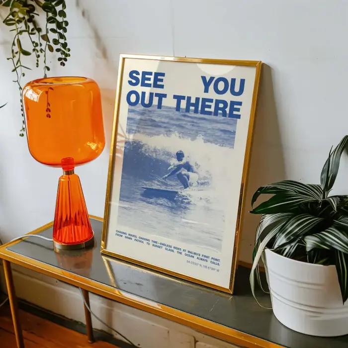 Impression sur toile de surf vintage