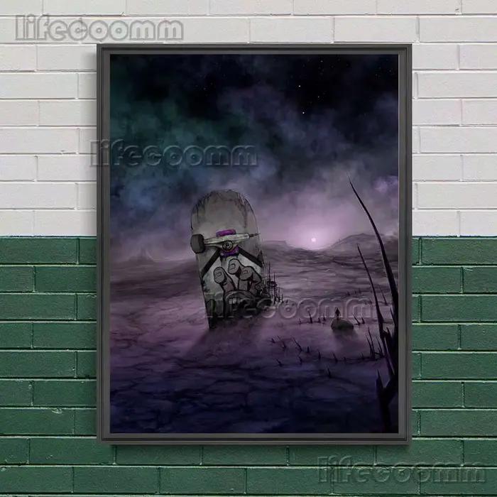 Toile d'art mural Vintage lapin de pâques et Dr Punk