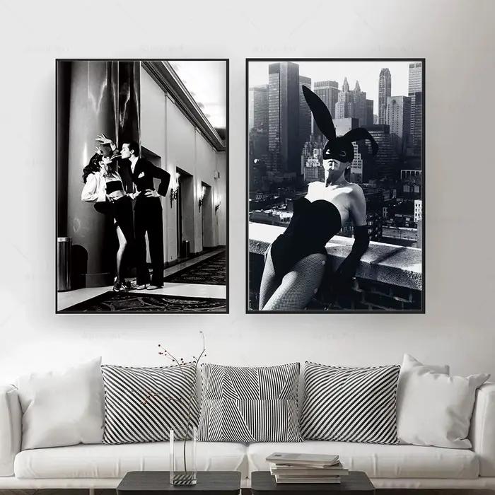 Affiche de mode en noir et blanc pour la décoration de la maison