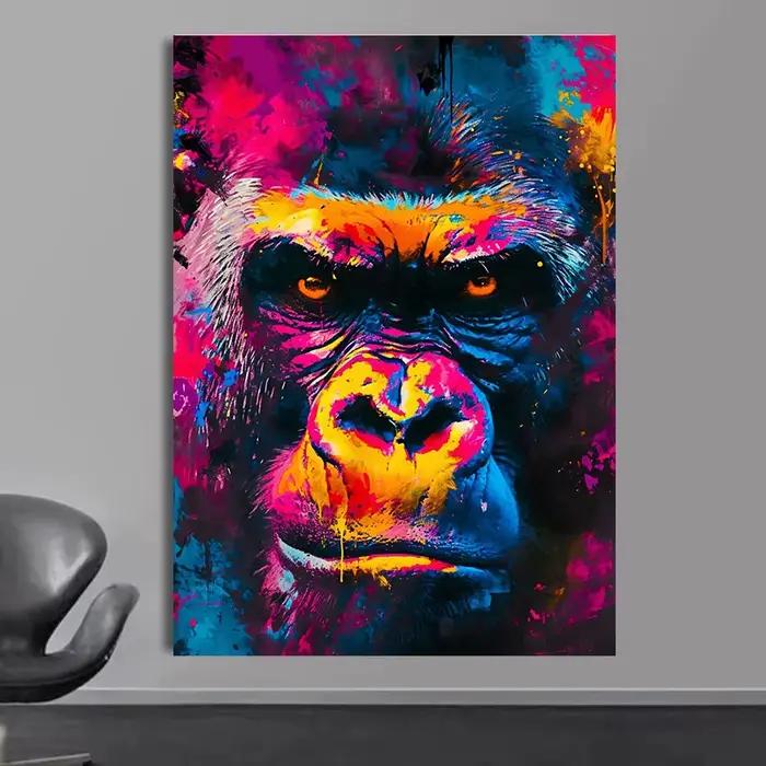 Toile d'art Graffiti avec animaux abstraits