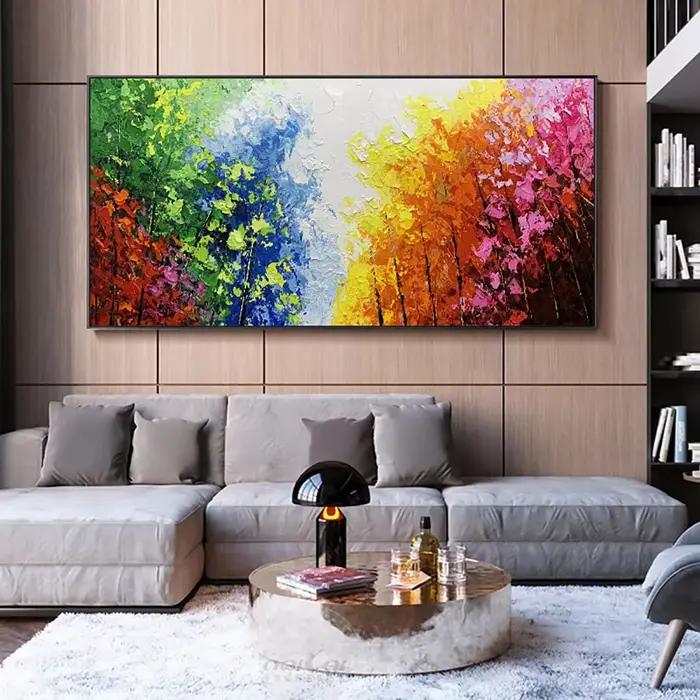 Grande peinture sur toile d'art mural moderne