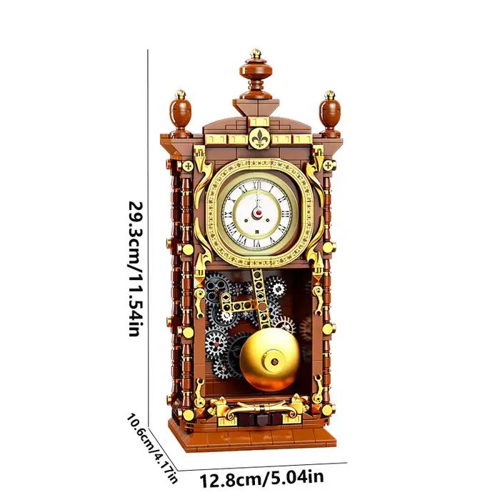 Blocs de construction d'horloge à pendule mécanique rétro oscillant