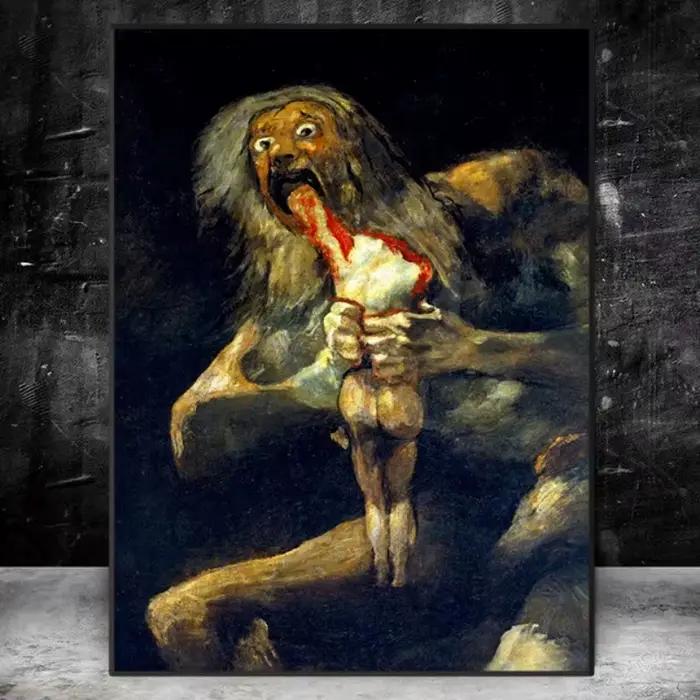 Affiche Vintage de sorcières Sabbath Francisco Goya