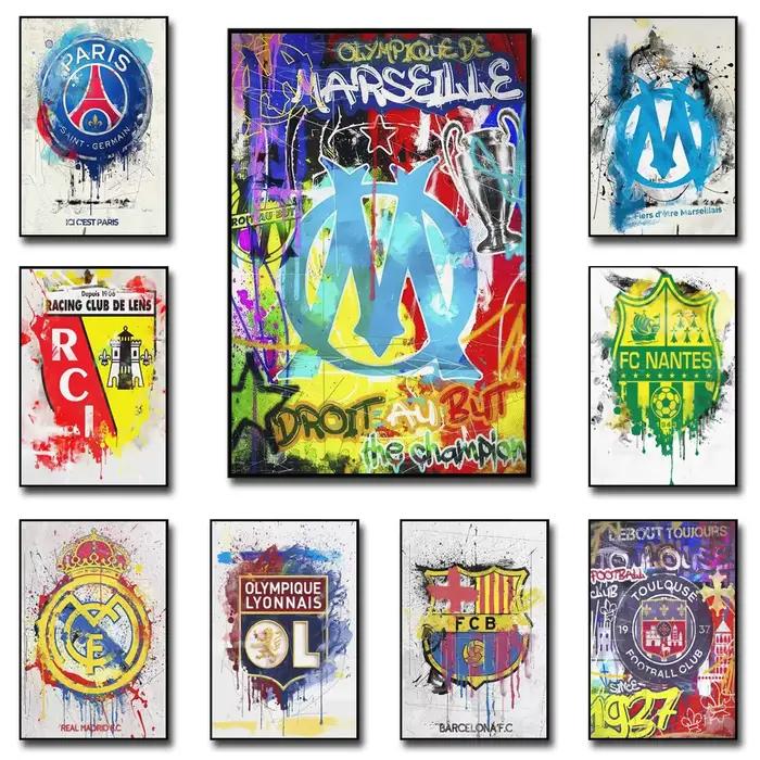 Affiche d'art Graffiti de football moderne