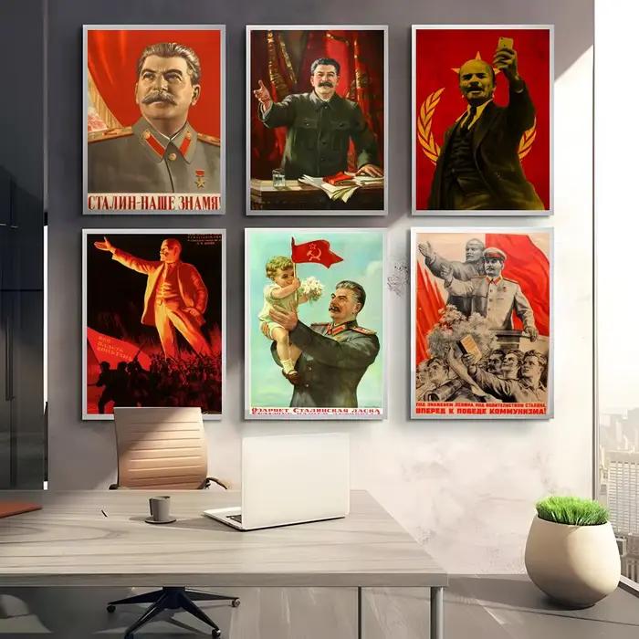 Affiche Lenin et Staline