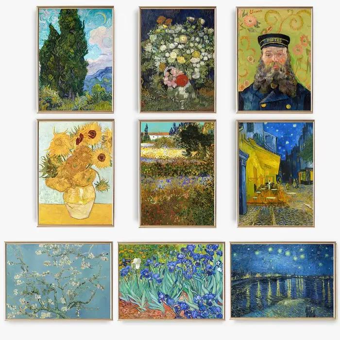 Vincent Van Gogh - Affiche d'art imprimée sélectionnée - Paysage Impressionniste Français