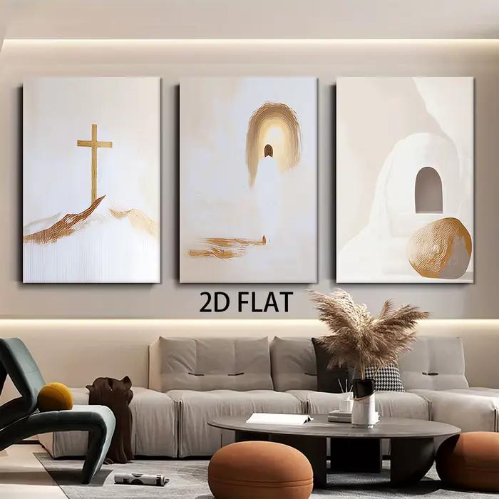 1 ensemble de peintures décoratives chrétiennes religieuses sans cadre