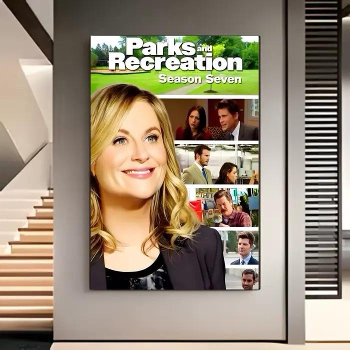 Affiche murale de film américain sur le thème des parcs et de la récréation