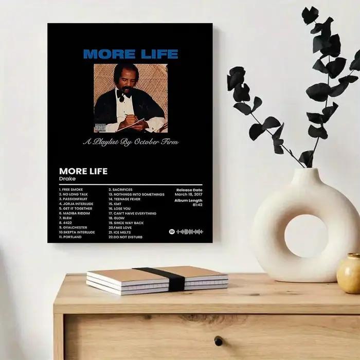 Couverture d'album de musique rétro "More Life"